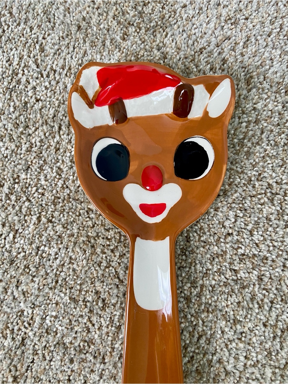 Zrike Rudolph The Red-Nosed Reindeer Ceramic Figural Spoon Rest Holiday Decor - Picture 5 of 12